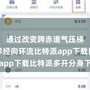 通过改变跨赤道气压梯度和大洋经向环流比特派app下载比特派多开分身下载